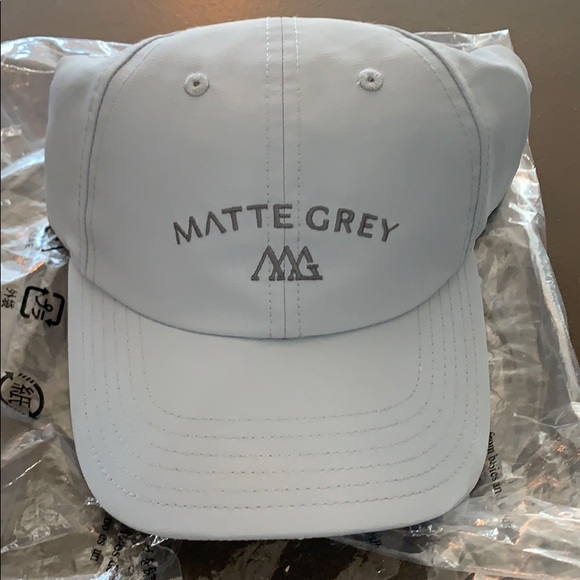 matte grey golf hat